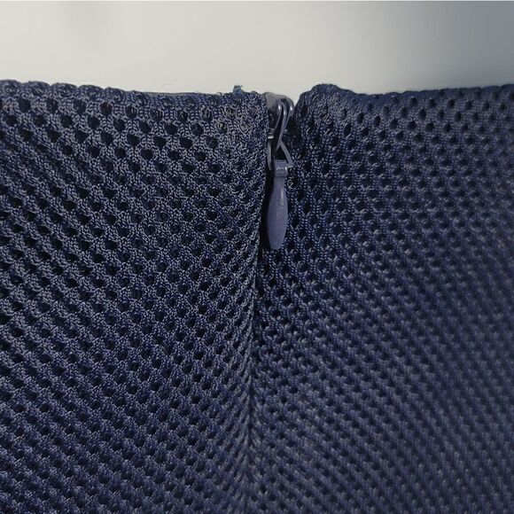 TOPSHOP Navy Blue Airtex Wrap Pelmet Skirt - Picture 7 of 8